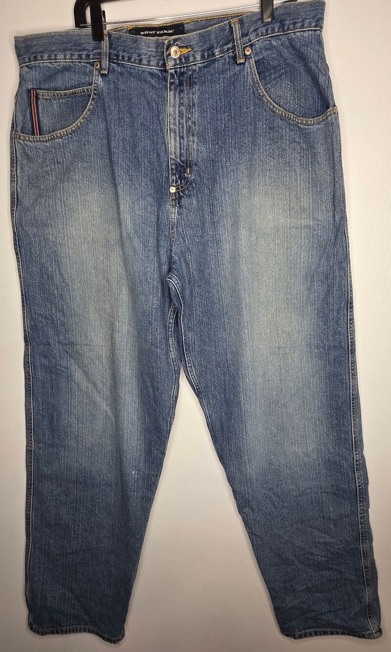 Phat Farm Men's Size 40 Blue Medium Wash Denim Jeans Y2k Streetwear